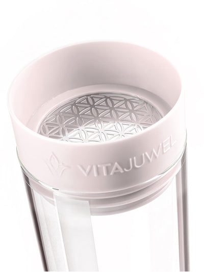 VitaJuwel Sana Crystal Water Carafe, JOY, Cloud White