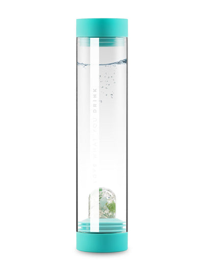 VitaJuwel Sana Crystal Water Carafe, FLOW, Ocean Blue